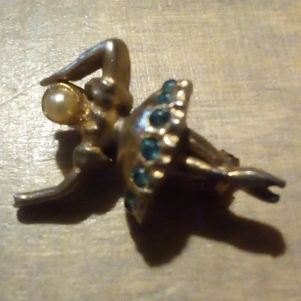 Tiny Little Vintage Ballerina Pin Brooch